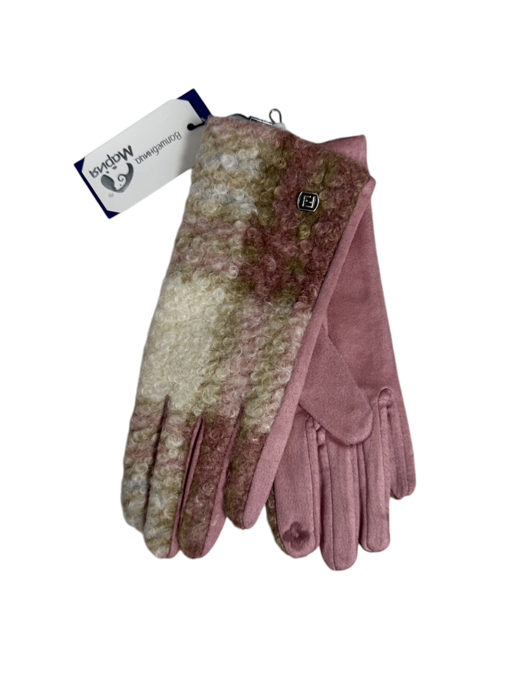 Перчатки. Женские. Верх: Текстильные. Подклад: Плюш-флис. Сенсорные. В упаковке 12 шт, разные цвета.