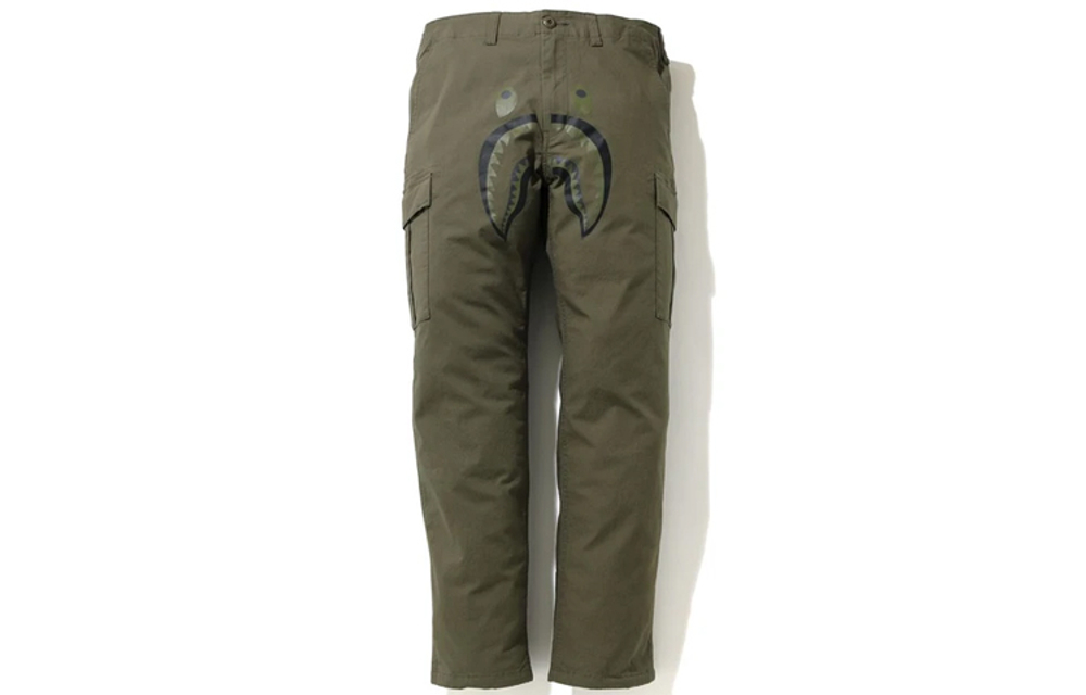 A Bathing Ape Shark 6pocket Брюки зеленый