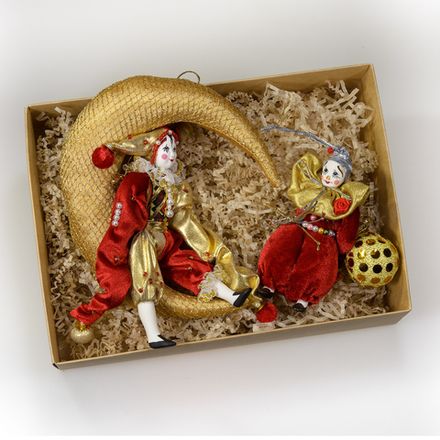 Набор красных ёлочных игрушек малый №3