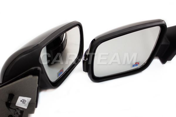 Боковые зеркала в стиле Mercedes AMG c повторителем "Плазма" на Лада Приора, ВАЗ 2110-12, не окрашенные, электропривод