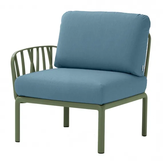 Модульправый/левый Komodo Elemento Terminale DS/SX, агава, синий