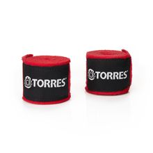 Бинт боксерский TORRES, PRL619016R, дл. 2,5 м, шир. 5 см, 1 пара, хлопок, красный