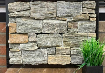 Натуральный камень Кварцит серо-зеленый Pharaon 200x550x20-40 Грубый камень