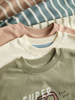 Пижама для мальчика Next K98-606, 3 шт., Хаки, Бежевый, Голубой