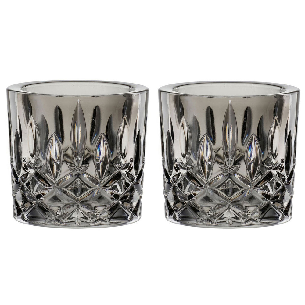 NOBLESSE - Набор подсвечников 2 шт. серый H=66мм, D=71мм