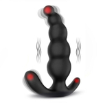 Черный анальный вибромассажер Dipper-RCT - 14,8 см. (Цвет: черный)