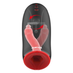 Автоматический вибромастурбатор 13,5см с эффектом нагрева и маятниковыми движениями JamyJob Heat Swing-R & Vibration Masturbator