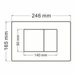Унитаз подвесной ABBER Rechteck AC1219TC-AC0105-AC0120MW белый/кнопка белая матовая, с крышкой микролифт, с инсталляцией, безободковый, слив-торнадо