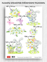 Трансфер для декупажа переводной рисунок для поверхностей пасхальный 010