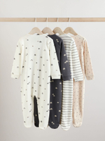 Комбинезон / Cлип для малышей Next E19-698, 3 шт., Молочный, Бежевый, Темно-серый