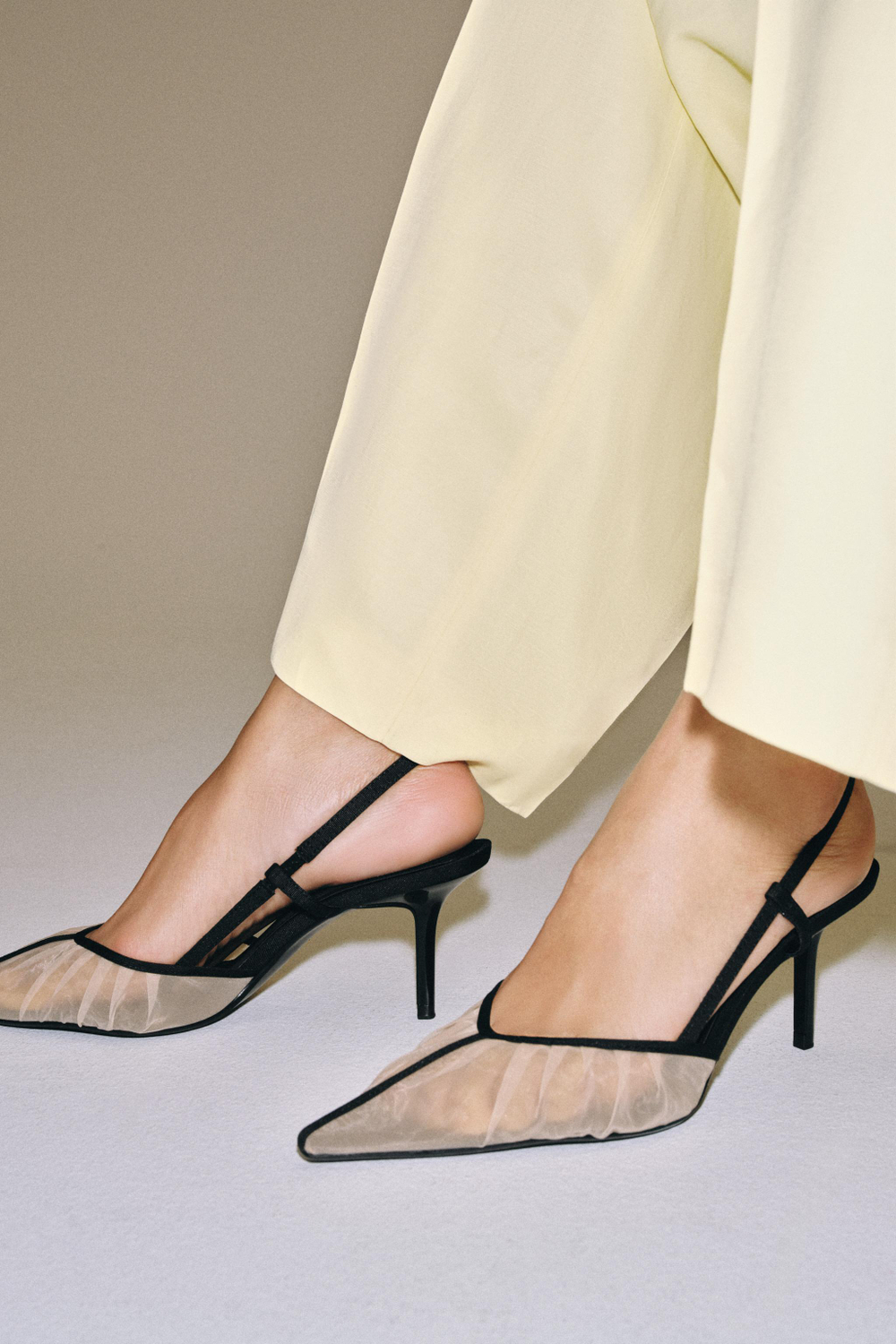 ZARA ТУФЛИ ИЗ СЕТЧАТОЙ ТКАНИ, РАЗНОЦВЕТНЫЙ