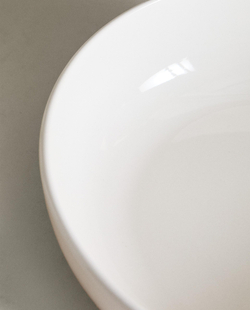 Zara Home тарелка глубокая из каменной керамики, цвет белый, 21 см
