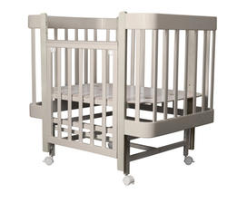 Кровать детская Indigo Tiny (100х70) продольный маятник на колесах + ОРТОПЕДИЧЕСКИЙ МАТРАС В ПОДАРОК!