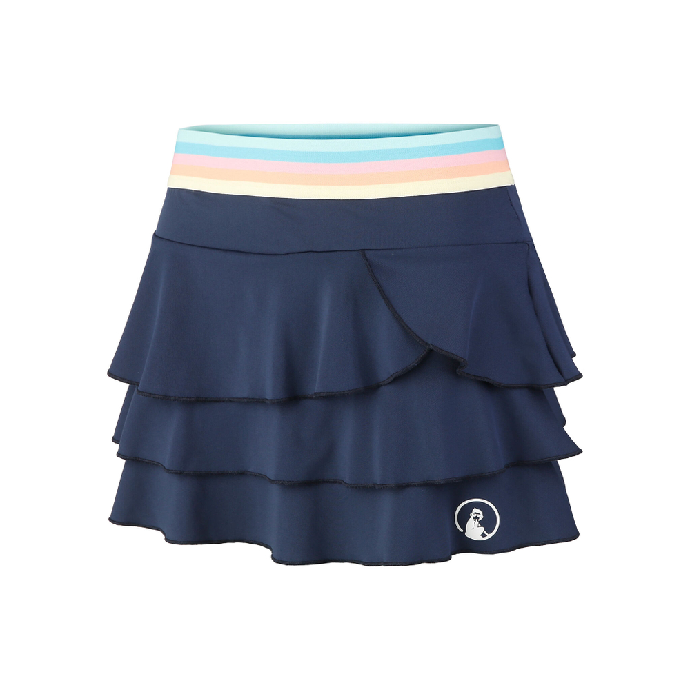 Женская теннисная юбка Quiet Please Rainbow Layering Skirt Women - Blue, Multicoloured