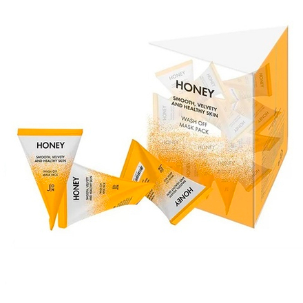 J:ON НАБОР Маска для лица с мёдом Honey Smooth Velvety Healthy Skin Wash Off Mask Pack 5 шт.* 5 мл