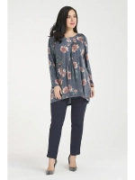 Туника кофточка с цветочным принтом
