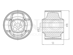 Опора двигателя задняя правая UNIO RMP-15041