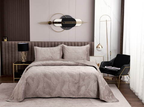 Покрывало 160х220 и наволочка 50х70 Sofi De MarkO Ноэль бежевое