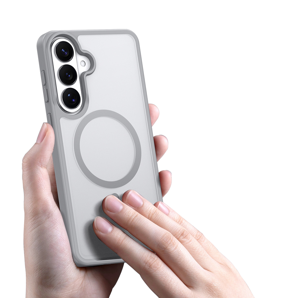 Чехол серого цвета с MagSafe для Samsung Galaxy S26+ Плюс, серия Yind Series от Dux Ducis