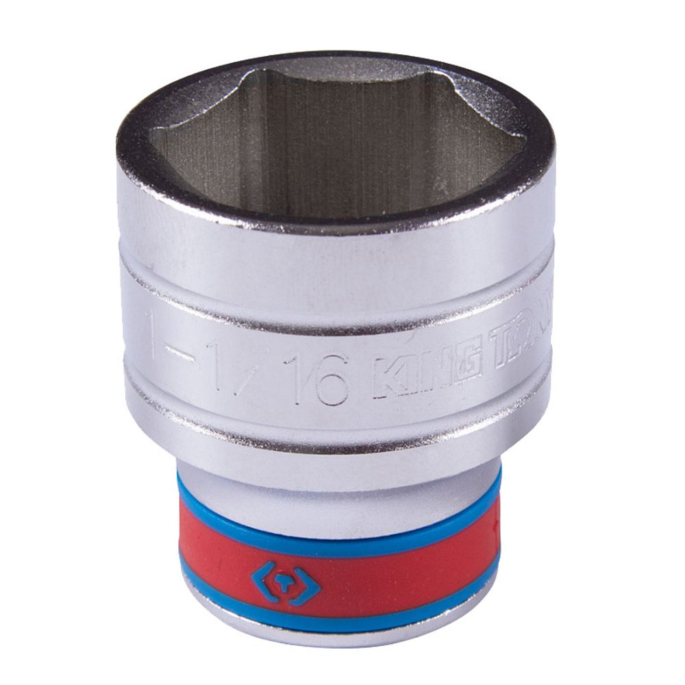 KING TONY (433534S) Головка торцевая стандартная шестигранная 1/2&quot;, дюймовая 1-1/16&quot;
