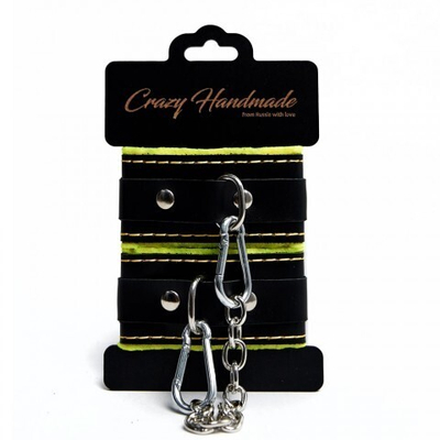 Наручники скругленные с мягкой желтой подкладкой