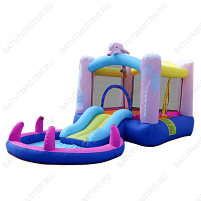 Батут детский для дома "В объятиях дельфина " 3,8*2*1,8 м