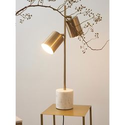 Лампа настольная Irjo, 33х13х73 см, золотистая