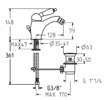 Смеситель для биде Gattoni Orta 2756/27D0 OLD золото