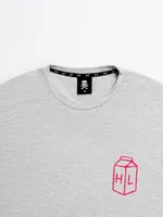 Футболка Hardlunch оверсайз Milk меланж серая