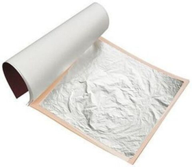 Листовое серебро - 2 листа (14*14 см)