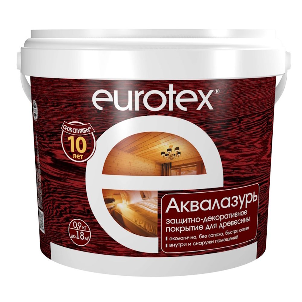 Пропитка по дереву EUROTEX Аквалазурь утренний туман  0,9л  (Рогнеда)