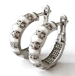 Ювелирные серьги из серебра от бренда"Эстерелла"