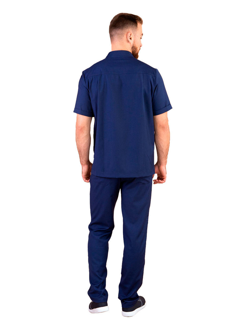 Брюки медицинские мужские Тезис TZ620, на резинке со шнурком, белый, 54