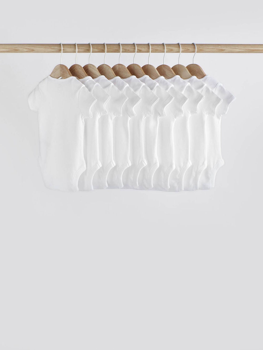 Боди с коротким рукавом для малышей Next 263-726, 10 шт., Белый