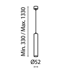 Подвесной светодиодный светильник Maytoni Focus LED P072PL-L12B3K-1