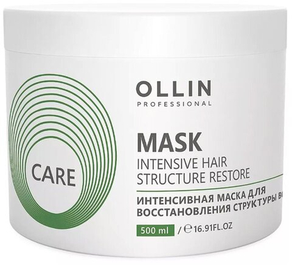 OLLIN CARE Интенсивная маска для восстановления структуры волос 500мл/ Restore Intensive Mask