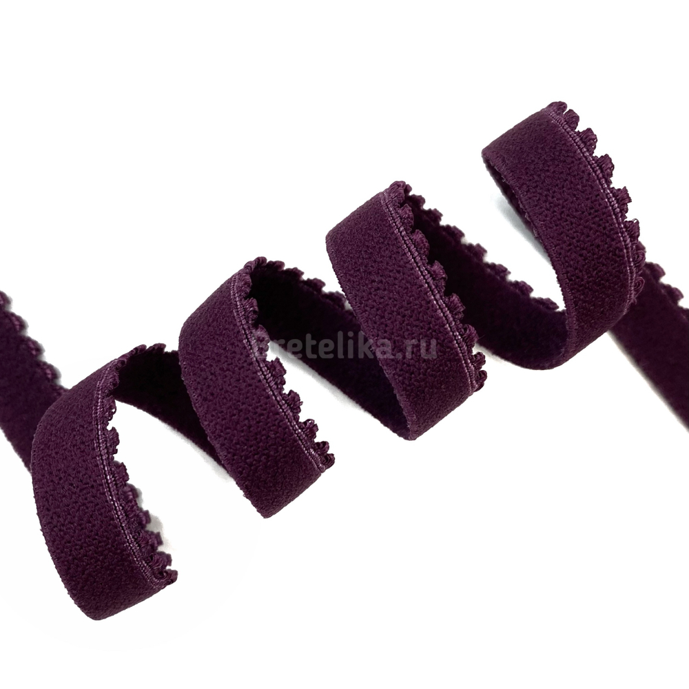 Отделочная резинка становая слива 10 мм, цв. 2605