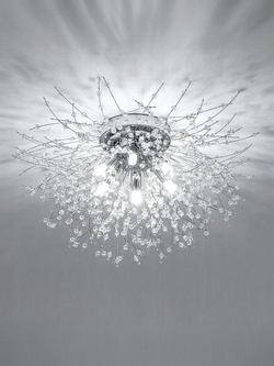 Люстра потолочная Lanbos, 6 ламп G9, 90 Вт LED, до 15 кв м, хром