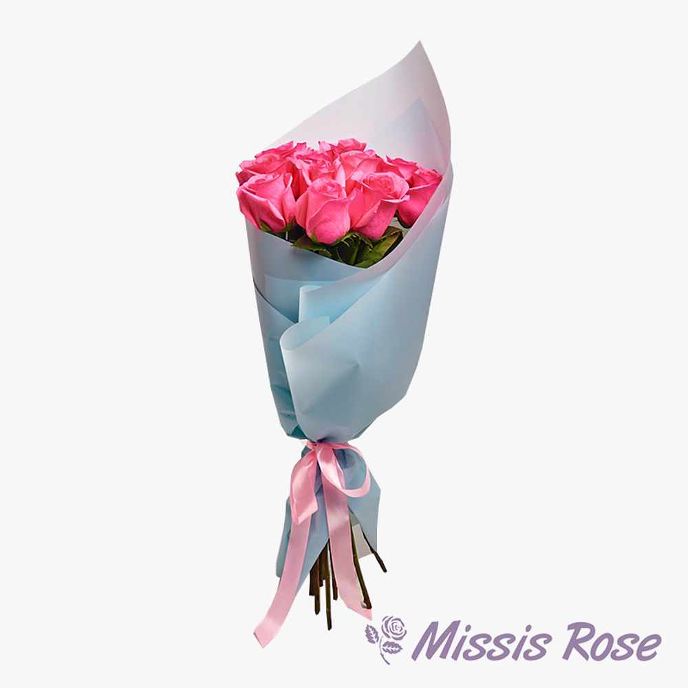 Букет 11 розовых роз "В мечтах"