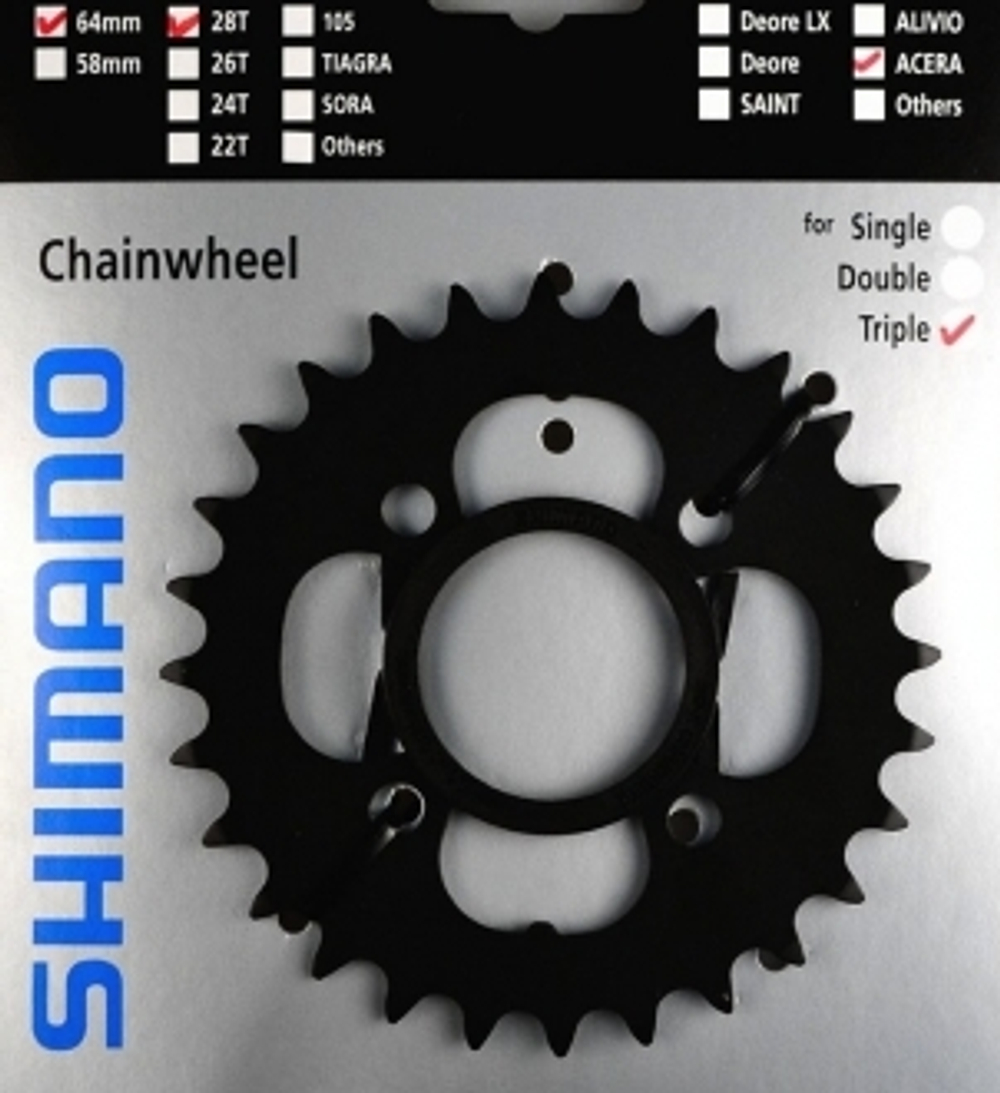 Звезда передн. Shimano, ACERA, для FC-M361, 28T Y1KN98020
