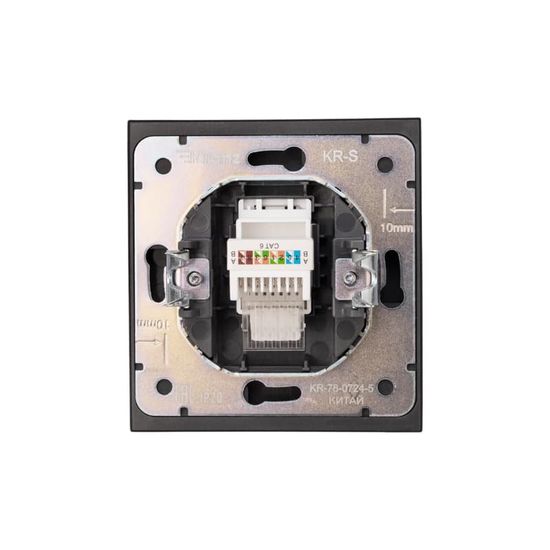 Розетка STRONG компьютерная RJ45 кат6 с/у антрацит KRANZ