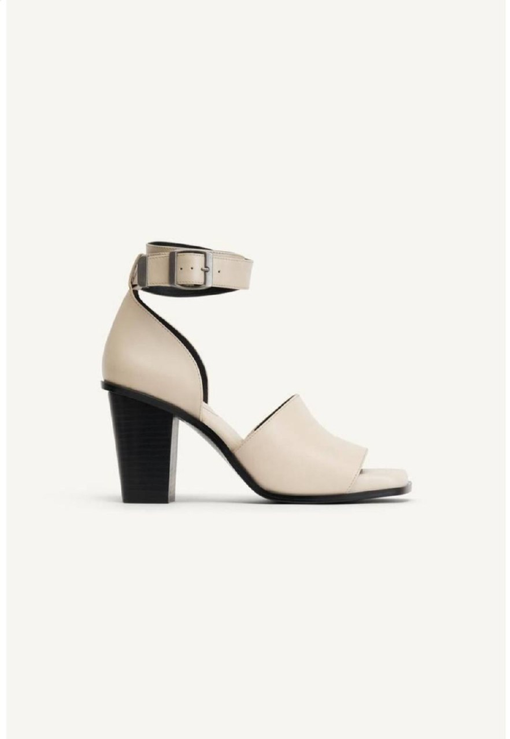 ZARA КОЖАНЫЕ БОСОНОЖКИ, КРЕМОВЫЙ