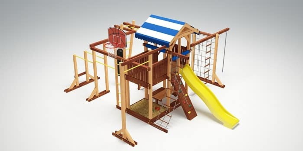 Деревянная детская площадка Савушка "4 сезона" - семейная