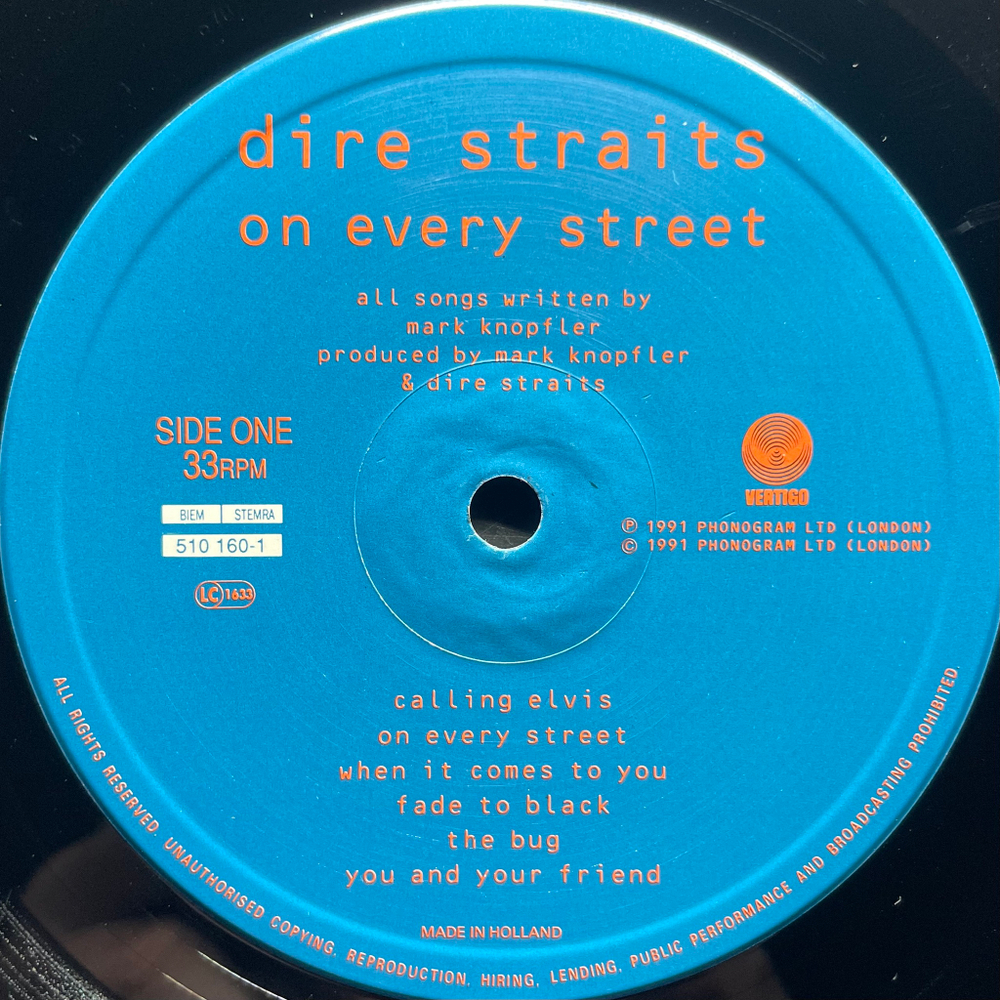 Dire Straits - On Every Street (Голландия 1991г.)