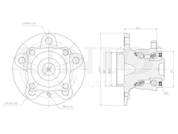 Ступица задняя (с ABS) UNIO HUB-20241
