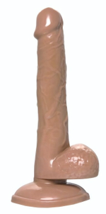 Коричневый фаллоимитатор-реалистик Delion - 20,5 см. (Цвет: коричневый)