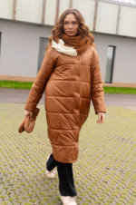 0098 Пальто женское (карамельный)