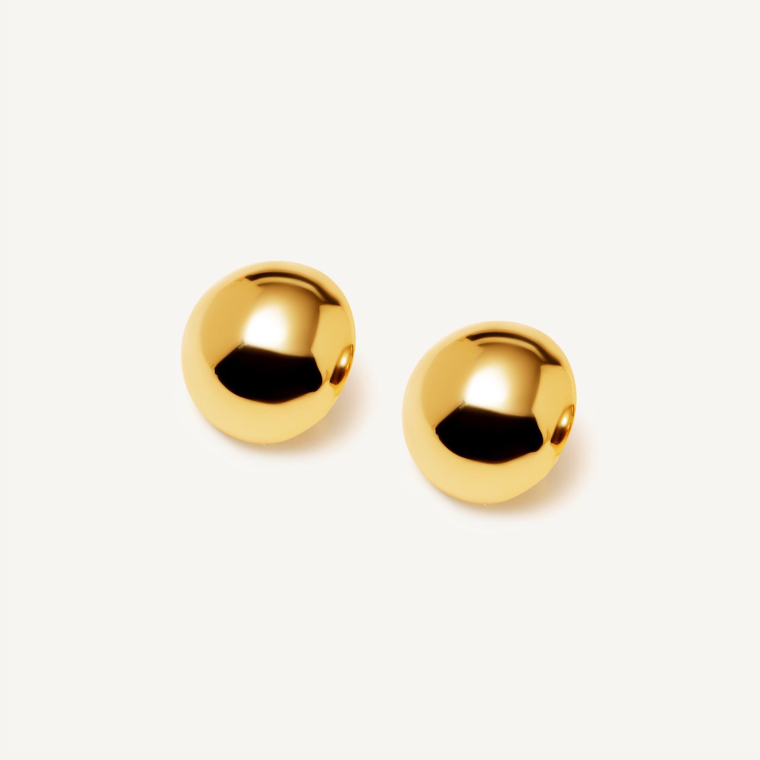 Клипсы Plain Dot Earrings - Gold