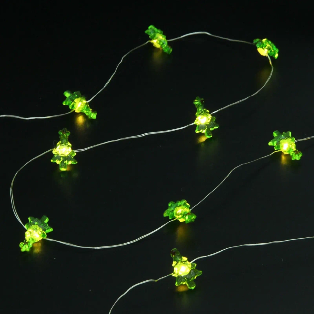 Гирлянда для дома «Ёлочка новогодняя» (2,9*1,8см) на батарейках 2,0 м 20 ламп LED, 1 реж., IP-20, Теплый белый (батарейки CR2032)