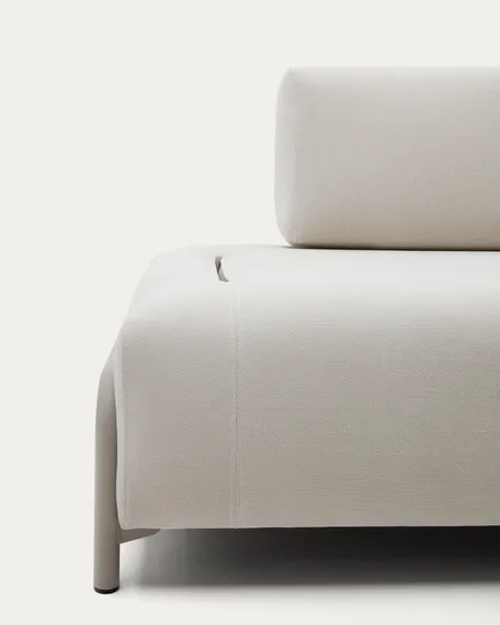 Модуль трехместного дивана Compo, бежевая синель, серый металл